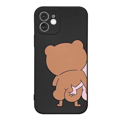 Gyios handyhülle iPhone 11 Lustige Tierische Schweinehasenpaare Telefonhülle Für Phone 15 13 11 12 Pro Max Plus Niedliche Panda Soft Cover-für Phone 14 Pro-ich