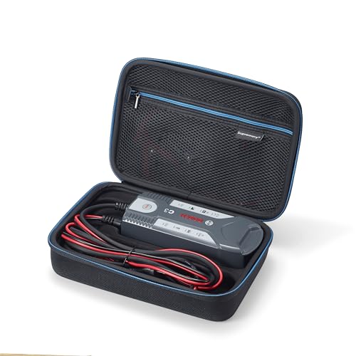 Tasche kompatibel mit Bosch C3 Intelligentes und automatisches Batterieladegerät 6V-12V Auto Batterie Ladegeräte Organizer mit Mesh Zubehör Tasche für Haken, Schnellkupplungen von Supremery