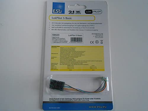 ESU 59020 LokPilot 5 Basic, DCC 8-pin NEM652