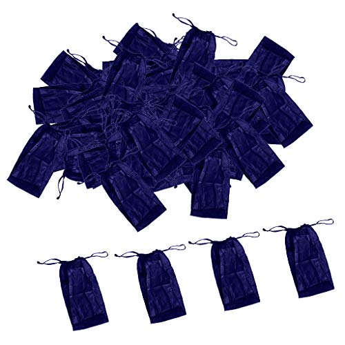 100 Stück Einweg String Tanga für Herren Damen, Blau, einzeln verpackt, hautfreundliches Vlies - Blau