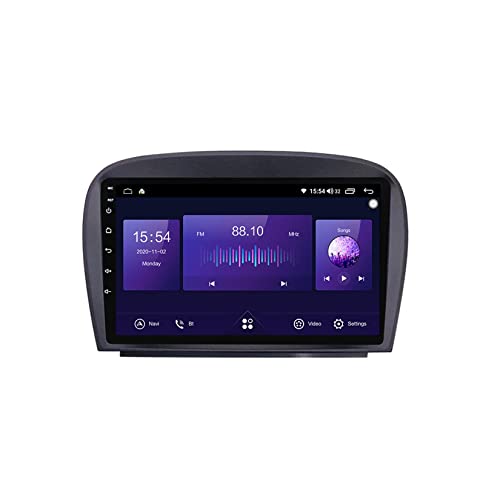 Autoradio Stereo GPS-Navigation für Mercedes Benz Sl 2001–2007, Plug-and-Play, 9-Zoll-Touch-Display, Android 11, unterstützt Lenkradsteuerung, Bluetooth-Freisprechfunktion, integriert.