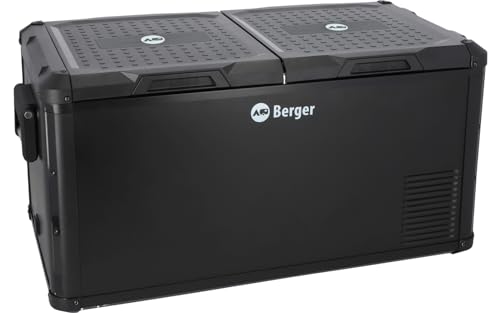 BERGER Tragbare Kompressor Kühlbox MCX 75 | Elektrische Kühlbox ideal für Camping mit Elektronischer Anzeige | Leistungsstarke Kühlung 75 Liter, 12/24/230 V| Perfekt für Reisen & bei jedem Wetter