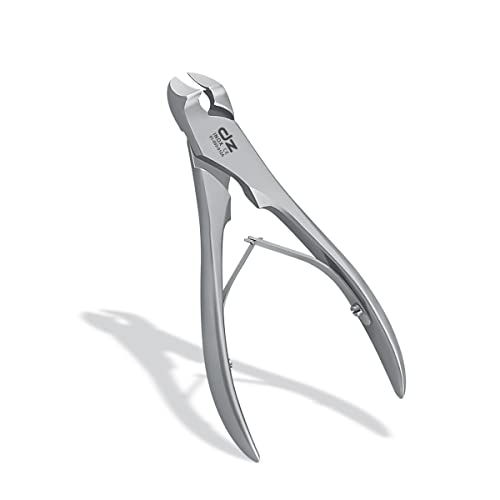 Diabetiker Soft Cut Kopfschneider mit Doppelfeder Nagelzange Fussnagelzange knipser für Dicke oder Eingewachsene Nägel aus rostfreiem Edelstahl (01-059-12A)