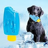 QYHGS Haustier-Beißring, kühlendes Kauspielzeug, Hundespielzeug für den Sommer, kühlend, gefrorenes Hundespielzeug, voll mit Wasser, gefroren, Verhinderung von Hitzschlag, Zahnen, Kauspielzeug, Gelb 1