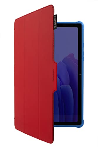 Gecko Covers Bunte Hülle + Displayschutzfolie für Samsung Galaxy Tab A7 10.4" (2020) für Kinder - Super Hero Cover - Rot/Blau