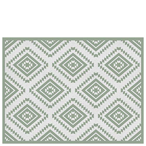 Laroom Vinyl-Teppich für Kinder Marrakech grün 100 x 133 cm, 100x133x0,3cm