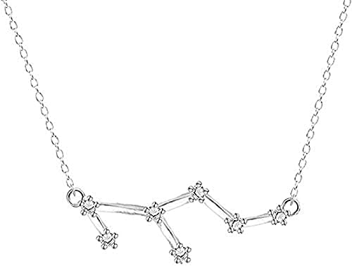 Halskette Kristall Sternzeichen Halskette für Frauen Mädchen 12 Konstellation Horoskop Zeichen Schmuck Waage Astrologie Halskette Geschenke