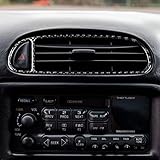 Kohlefaser-Auto-Innenzubehör, Zentralsteuerung, Klimaanlage, Abdeckung für Armaturenbrett, Verkleidung kompatibel mit Chevrolet Corvette C5 1998-2004