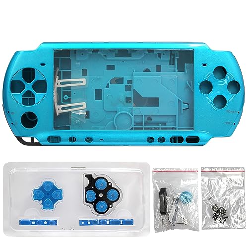 OSTENT Voll Gehäuse Hülse Faceplate Fall Reparaturersatzkompatibel für Sony PSP 3000 Konsole Farbe Blau