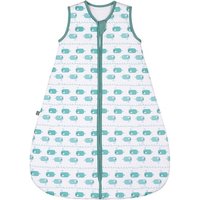 emma & noah Premium Baby Schlafsack, Flauschig Weich, Bequem & Atmungsaktiv, 100% natürliche Baumwolle, Großzügige Bewegungsfreiheit, 2.5 TOG (Wal Blau, 3-9 Monate / 70 cm)