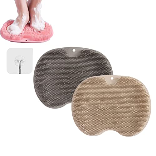 Shower Foot & Back Scrubber, Cleaner Massager Mat, Massage Pad, Foot Scrubber, Shower Cleaner Exfoliation, Acupressure Cleaner Foot Massager (G 2PCS)