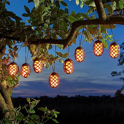 Festive Lights LED-Lichterkette, solarbetrieben, kühle Flamme, 2,7 m, warmweiße LED-Dekoration