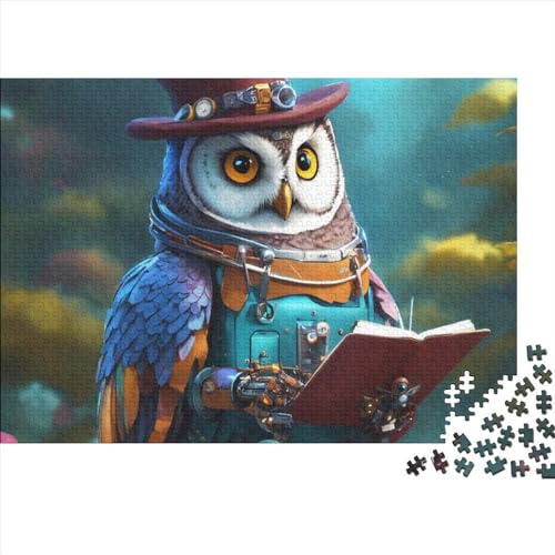 Robotic OWL 300 Teile Puzzles for Erwachsene Wildtiere Premium Wooden Gifts Large Puzzles Educational Game Toy Gift for Wall Decoration Birthday Present 300pcs (40x28cm)