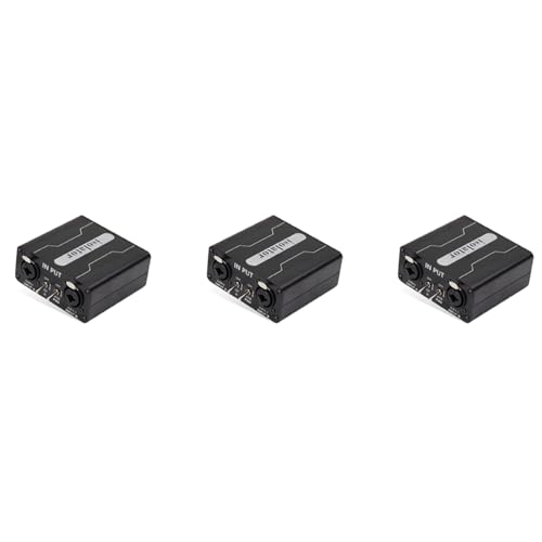 Clyictz 3 x GX200 Audio-Isolator, Dual-Channel 6,5 XLR-Mixer, Audio-Isolator, Strom-Rauschmischer, Mikrofon, Gemeinsamer Erdungsfilter