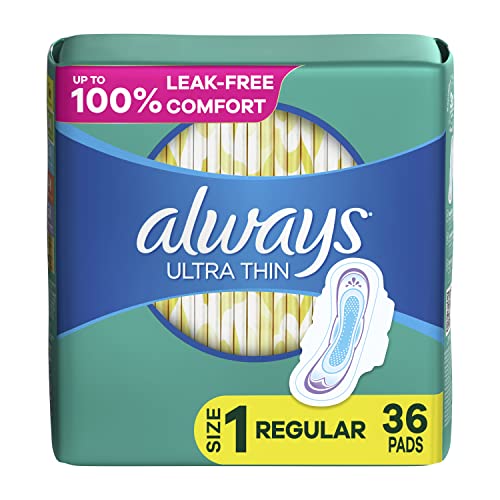 Always Ultra Thin Regular Pads with Wings, Unscented - 36 ct by Always