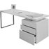 SalesFever Schreibtisch »Schreibtisch«, BxT: 165 x 70 cm, mitteldichte_faserplatte_mdf|metall - weiss