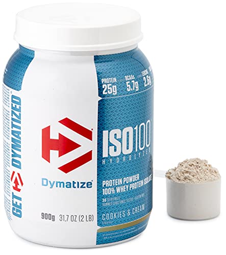 Dymatize ISO 100 Cookies&Cream 900g - Whey Protein Hydrolysat + Isolat Pulver