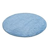 Gözze Mikrofaser Badteppich, rund 110 cm Durchmesser, RIO, Blau, 1025-50-110000