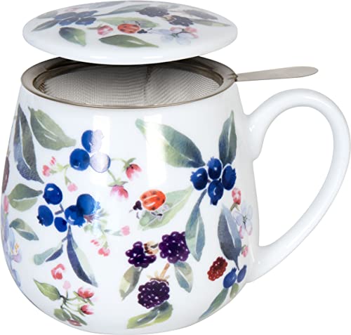 Teebecher 'My favourite tea - Berry', mit Sieb & Deckel, 420 ml Könitz Multicolor
