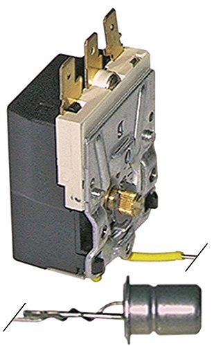 Thermostat 1-polig Fühler ø 15x17mm 1CO 0-95°C Drehwinkel 270° für mit Knopffühler Kapillarrohrlänge 450mm 50mm 16A