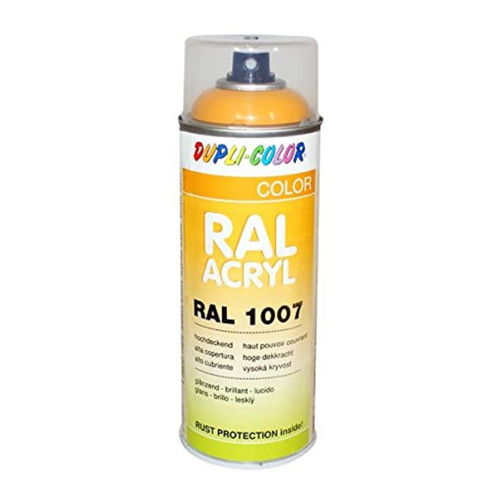 Dupli-Color 349485 RAL-Acryl-Spray 1007, 400 ml, Narzissengelb Glanz