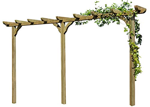 Pergola aus Holz Torbogen Rankhilfe Länge ca. 450 cm mit Pfosten 9x9cm von Gartenpirat®