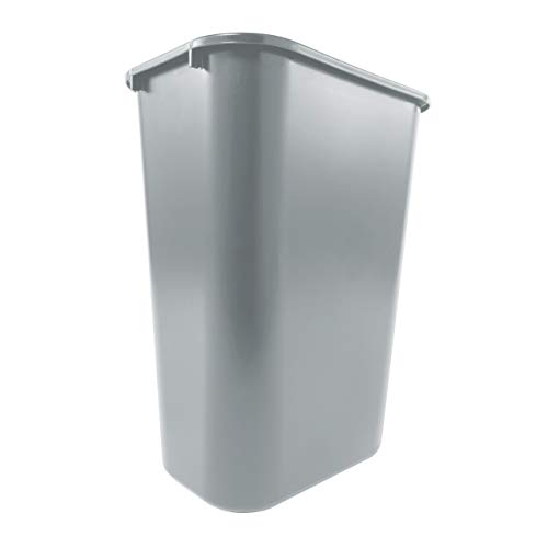 Rubbermaid Commercial Products 10.25 gal Rectangular Soft Molded Plastic Trash Can - Grey