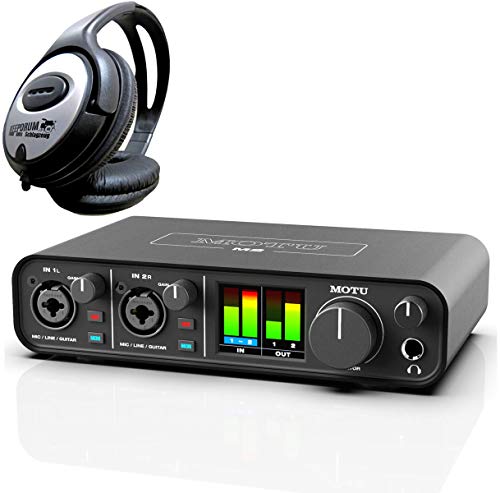 MOTU M2 USB 2-Kanal Audio-Interface + keepdrum Kopfhörer