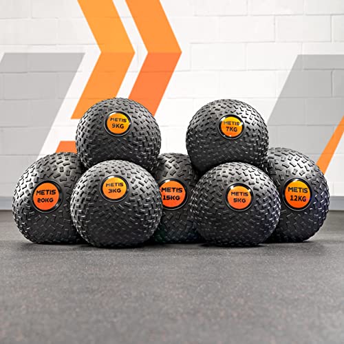 METIS Fitness Slam Ball - 3kg bis 20kg | Medizinball mit geringer Sprungkraft - Krafttraining (15kg)