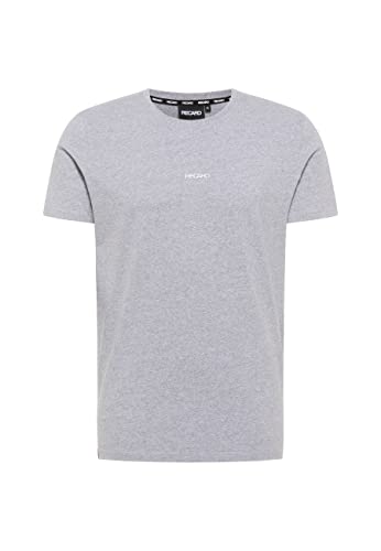 RECARO T-Shirt Backprint | Herren Shirt, Rundhals | 100% Baumwolle | Made in Europe, Farbe:Light Grey, Größe:XXL