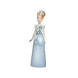 Disney Prinzessin Schimmerglanz Cinderella Puppe, Modepuppe mit Rock und Accessoires, Spielzeug für Kinder ab 3 Jahren