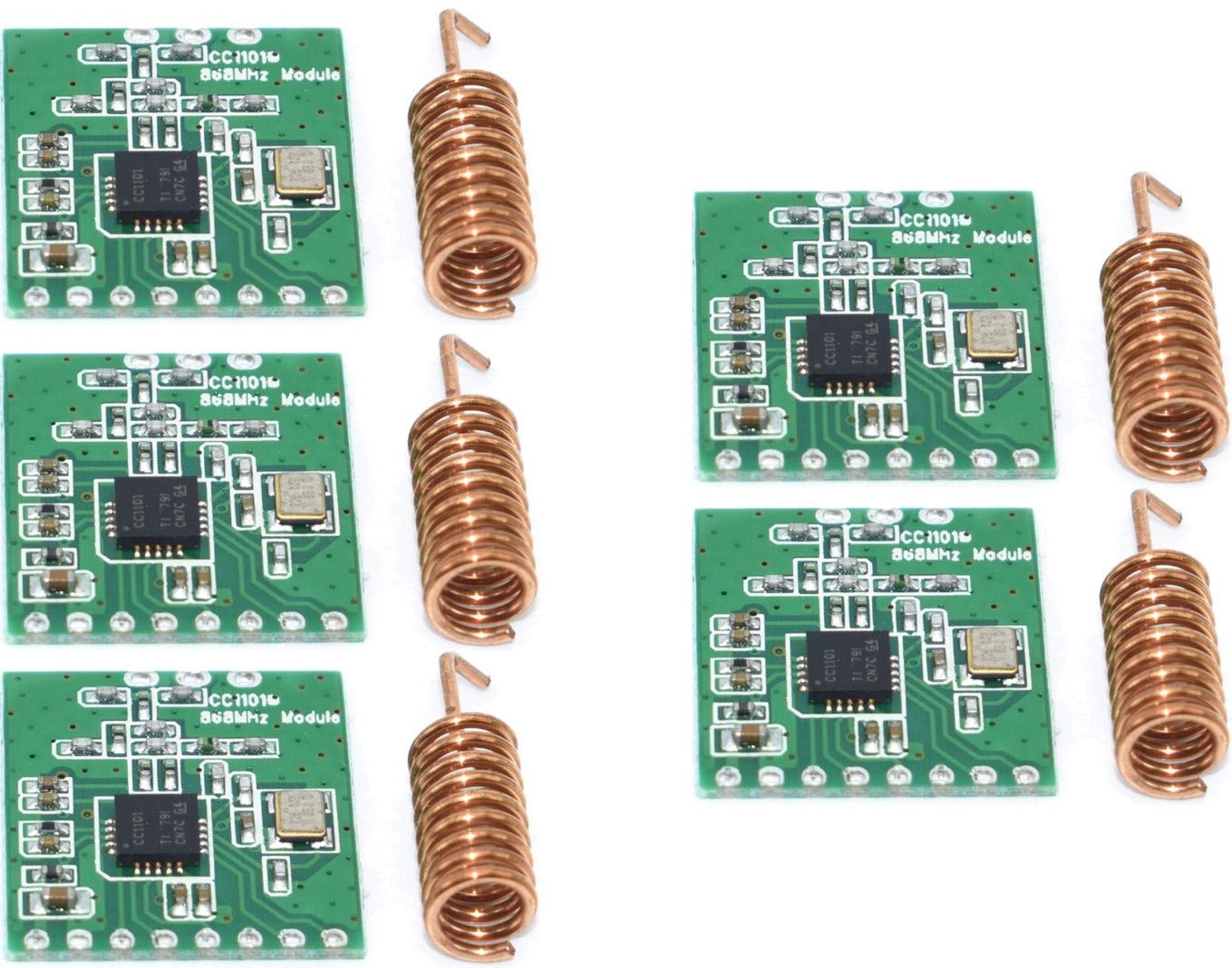 TECNOIOT 5pcs CC1101 868MHz Wireless Module Long Distance Transmission with Antenna