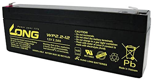 Long WP2.2-12 WP2.2-12 Batteria al Piombo 12 V 2.2 Ah Piombo-AGM (L x A x P) 178 x 66 x 34 mm Spina piatta 4,8 mm