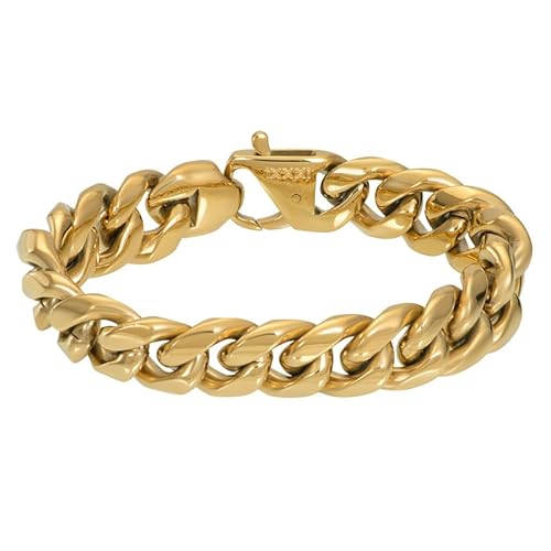 iXXXi Men Edelstahl Herren Armband England Gold | 19cm, Small, Edelstahl, Kein Edelstein