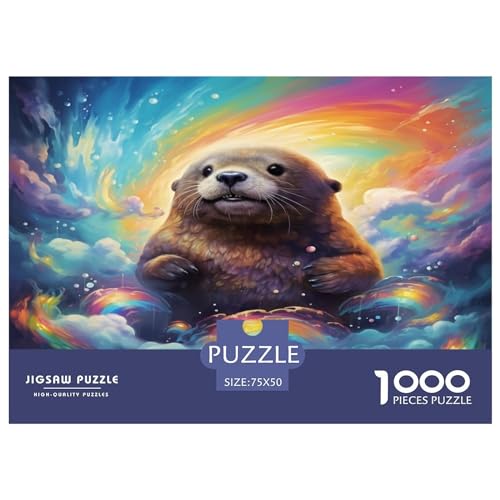 Starry Sky Otter Für Erwachsene 1000 Teile Puzzle Family Challenging Games Lernspiel Moderne Wohnkultur Geburtstag Stress Relief 1000pcs (75x50cm)