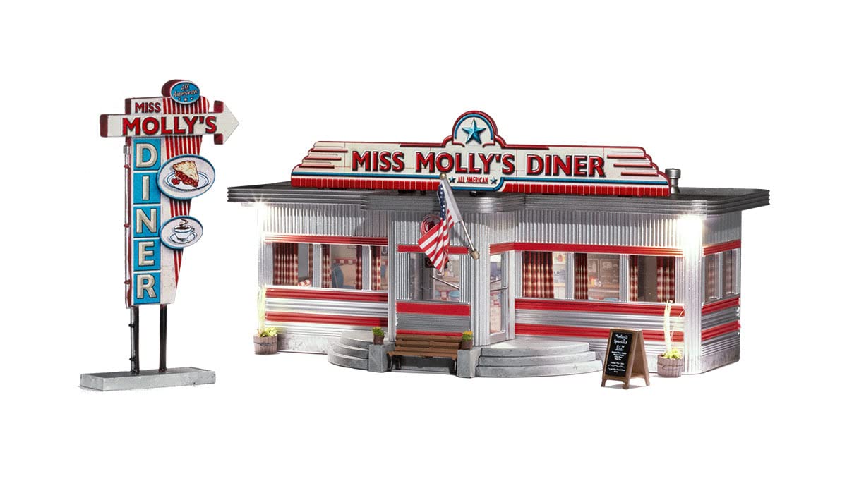 Woodland Scenics BR5066 Spur H0 HO 1:87 Schnellrestaurant Imbiss Raststätte Miss Molly's Diner