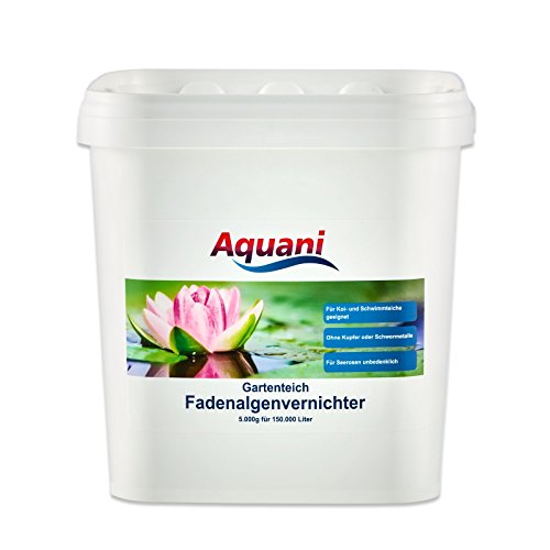 Aquani Fadenalgenvernichter Gartenteich 5.000g Algenmittel zum effektiven entfernen von Fadenalgen im Teich auch ideal als Algenvernichter/Teichpflege für Koi und Schwimmteich mit Algen geeignet
