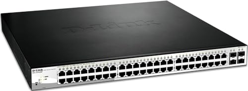 D-Link DGS-1210-52MP Gigabit Smart+ Managed Switch (48 x 10/100/1000 BASE-T PoE-Ports und 4 x 100/1000 Mbit/s Combo-Ports)