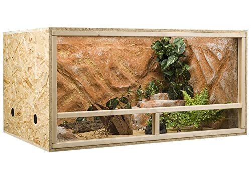 Generisch OSB Terrarium, Holzterrarium 120 x 60 x 60 cm mit Seitenbelüftung