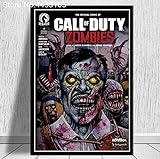 Simayi Poster Und Drucke Call Duty Black Ops Zombies Spiel Poster Wandkunst Bild Leinwand Malerei Moderne Dekoration 50X70Cm （Jn1548）