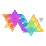Nanoleaf Shapes Mini Triangle Starter Kit Bundle, 32 Smarten Dreieckigen LED Panels RGBW (28 Mini + 4 Dreiecke) - Modulare WLAN 16 Mio Farben Wandleuchte Innen, Musik & Bildschirm Sync, Deko & Gaming