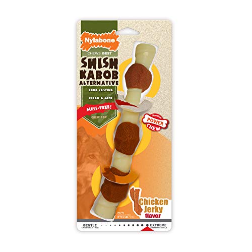 Nylabone (2 Pack) Power Chew Shish Kabob Chicken Jerky Flavor Large Dog Chew Toy