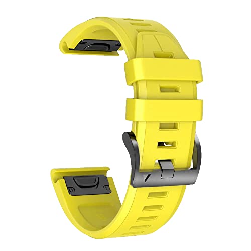 HHBYLEEE- 22 x 26 mm Smartwatch-Armbänder für Garmin Fenix 7 7X 6 6X Pro 5X 5 Plus 3 HR 935 Epix Schnellverschluss-Armband aus Silikon(O,22mm Fenix 5 5Plus)