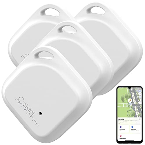 Callstel Schlüssel Tracker: 4er-Set Schlüssel- & Gegenstandsfinder, Apple-AirTag-kompatibel, MFi (Schlüsselfinder Smartphone)