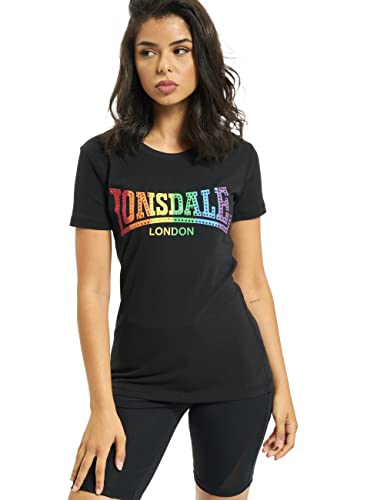 Lonsdale Womens HAPPISBURG T-Shirt, Black, Extra Large
