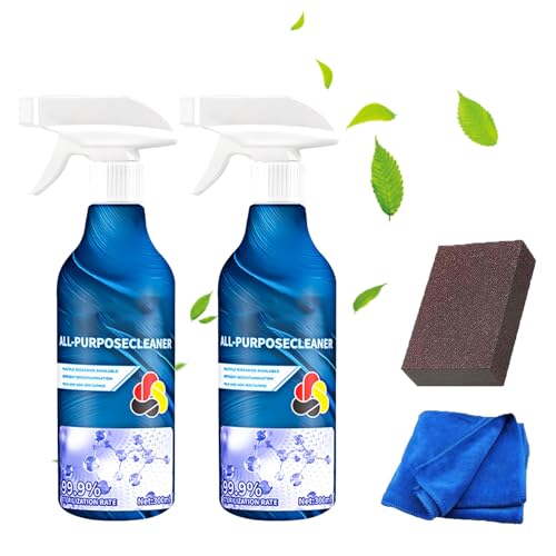 Multi-Purpose Cleaner for Kitchen & Bathroom, Bubble Cleaner Foam Spray, Powerful Multi Purpose Foam Cleaner, Kitchen Heavy Oil Stain Removal, Easily Remove Oil Stains (2pcs)