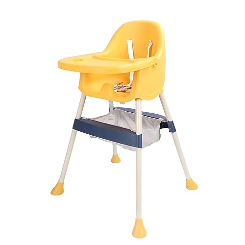 Umwandelbarer Babyhochstuhl, Höhenverstellbar und Tragbar, Leicht zu Reinigen, Robust und Langlebig, mit Sicherheitsgurt für Bequemes Sitzen