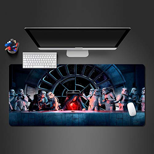 BILIVAN Mauspad mit der Aufschrift "Last Meal Star Wars", aus Gummi, für PC, Gaming, Computer, Tastatur, Schreibtischunterlage für Gamer, große Schreibtischunterlagen (700 x 300 x 3 mm)