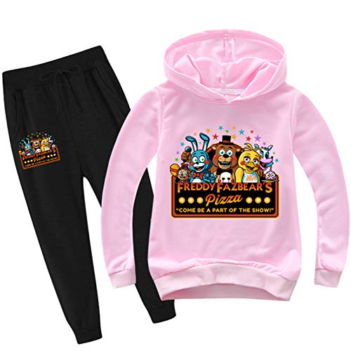 Xinchangda Fnaf Hoodie Hose Outfits Set Unisex Kinder Erwachsene Anime Cosplay Kostüm FNAF Sweatshirts Pullover Sport, B, 170 cm
