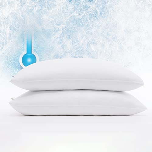 Serta Power Chill Kühlkissenschutz, schmutzabweisend, mit Reißverschluss, schützt das Kissen vor Staub und Schmutz (2 Stück), Kingsize, Weiß